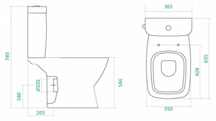 Santek Нео 1WH302194 унитаз-компакт с микролифтом
