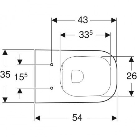 Geberit Smyle Square 500.208.01.1 Rimfree Унитаз подвесной (чаша)