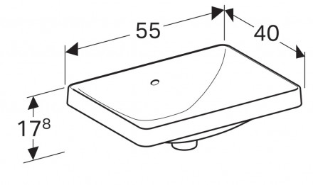 Geberit Variform 500.736.01.2 Раковина 55x40