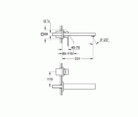Grohe Eurocube 23447000 смеситель для раковины