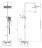 RUSH Thira TR3635-50Black Душевая стойка для ванны