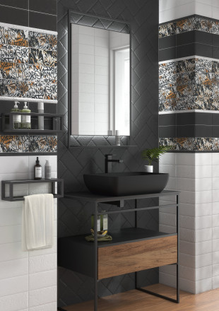Kerama Marazzi Plaza 55 раковина накладная, черная матовая