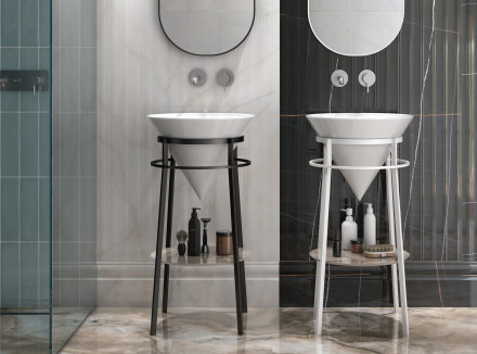 Kerama Marazzi Cono 44 раковина подвесная, белая глянцевая