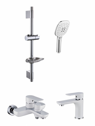 Grocenberg GB1009WC белый хром комплект 3 в 1