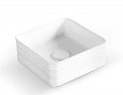 Milleau Glace MU0051-GW Раковина накладная 38.5x38.5x15 белый глянец