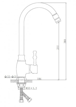 ESKO TWIGGY TG 519 B Смеситель для кухни