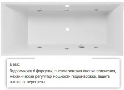 Villeroy Boch Squaro 170x75 ванна с гидромассажем