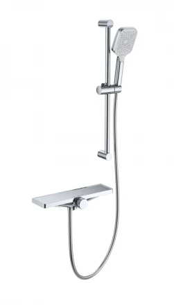 Wonzon &amp; Woghand Onix WW-B2551-A-CR Смеситель для ванны с душем и термостатом черный матовый