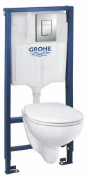 Grohe Solido Compact 39586000 Комплект 5в1 инсталляция и унитаз безободковый
