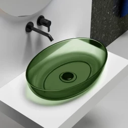 ABBER Kristall AT2801Emerald раковина накладная прозрачная