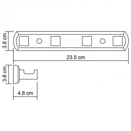 Wasserkraft Lippe K-6574 Кронштейн настенный, 4 крючка