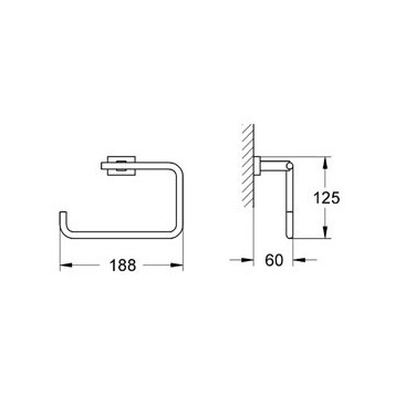 Grohe Essentials Cube 40510001 Кольцо для полотенца