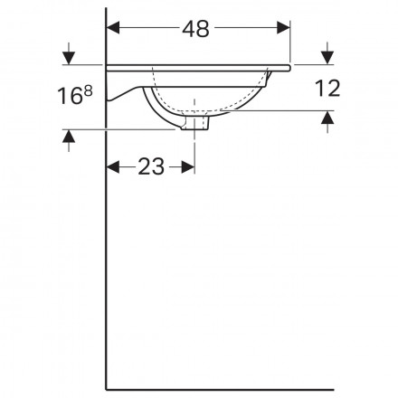 Geberit Acanto 500.641.01.2 Раковина 75x48