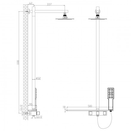 Lemark Tropic LM7001C Душевая стойка