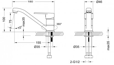 Lemark Point LM0307C смеситель для раковины