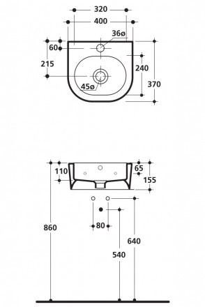 Kerasan Flo 3149 Раковина 40x37