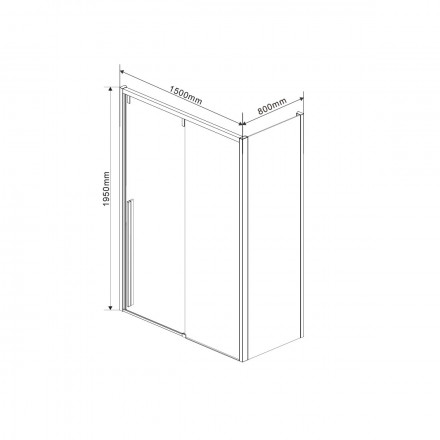 Vincea Lugano VSR-1L8015CL-1 душевой уголок