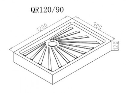 Ceruttispa QR120/90 Душевой поддон 120x90