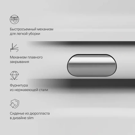 Am.pm Func C8F1700MWSC Унитаз подвесной FlashClean с сиденьем микролифт