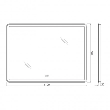BelBagno SPC-MAR-1100-800-LED-TCH-WARMЗеркало