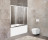 BelBagno UNIQUE-VF-2-150/180-140-C-Cr душевая шторка на ванну