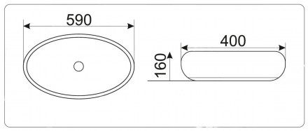 CeramaLux 472 раковина 59