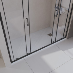 BelBagno UNO TRAY-MR-UNO-AH-160/90-35-W-CR душевой поддон из искусственного мрамора в комплекте с сифоном