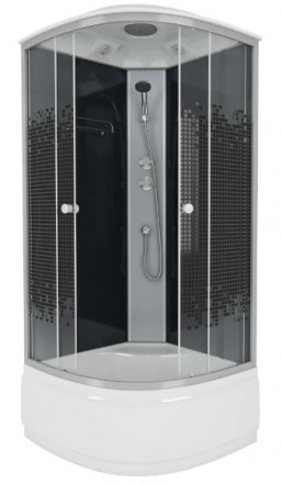 Niagara Eco NG7507-14 black 80х80 душевая кабина высокий поддон