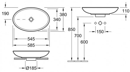 Villeroy &amp; Boch Loop&amp;Friends 515100R1 раковина чаша