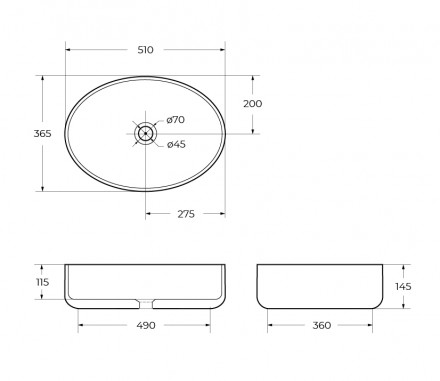 BelBagno BB1049 накладная раковина