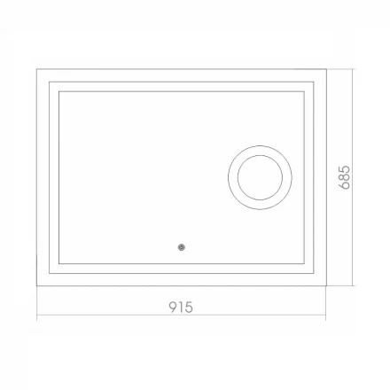 Azario Оптима ФР-00001375 Зеркало LED-подсветка с диммером 2 режима 915х685