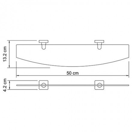 Wasserkraft Lippe K-6524 Полка стеклянная