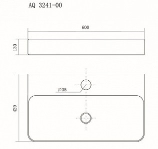 Aquatek AQ3241-00 Раковина накладная белая 60х42 см