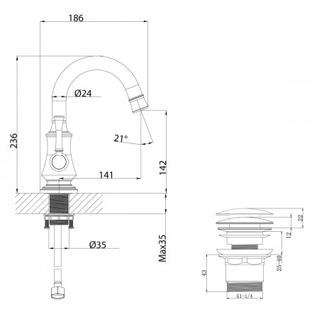 Lemark Peretto LM6307RB смеситель для раковины