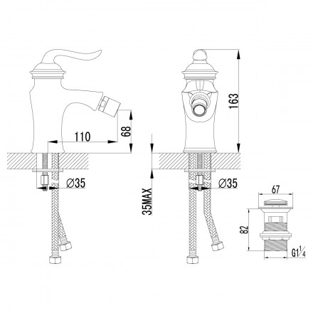 Lemark Brava LM4708G смеситель для биде
