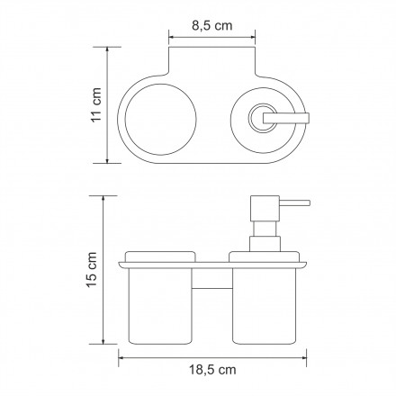 Wasserkraft Kammel K-8389 Держатель стакана и дозатора