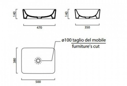 GSI Sand 908211 раковина накладная