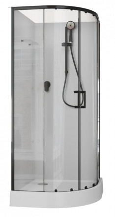 Aquanet Passion EVO 90x90 R black Душевая кабина