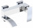 Grocenberg GB8007WC белый хром смеситель для ванны