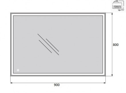 Belbagno SPC-MAR-900-800-LED-TCH Зеркало 900x30x800 с встроенным светильником