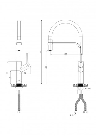 ESKO K50GW Смеситель для кухни