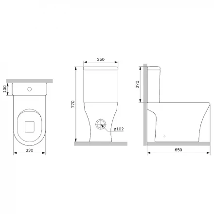 Am.pm Sense C748600SC Унитаз-компакт FlashClean с сиденьем микролифт