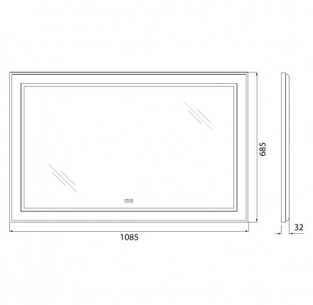 BelBagno SPC-KRAFT-1085-685-TCH-WARM Зеркало