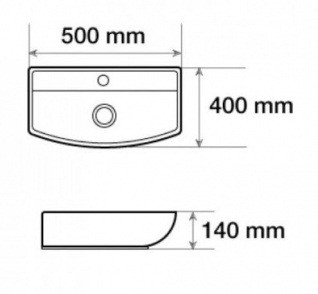 CeramaLux 78014C раковина 50