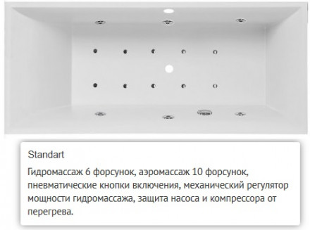 Villeroy Boch Squaro 180x80 ванна с гидромассажем