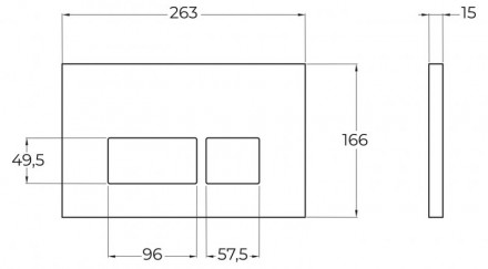 Belbagno BB044NERO клавиша смыва