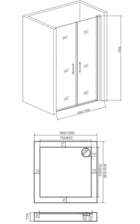 Good Door Mokka SD-90-C-WE Душевая дверь