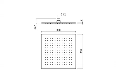 AQUATEK AQ2078MB квадратный верхний душ