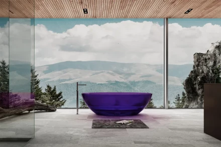 ABBER Kristall AT9702Amethyst прозрачная ванна