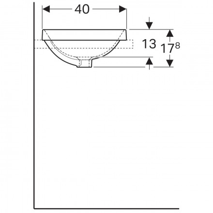 Geberit Variform 500.730.01.2 Раковина 60x40